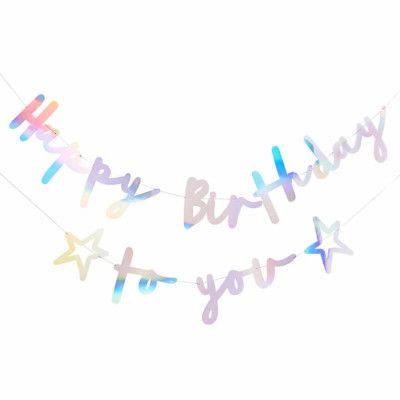 Girlang Happy Birthday To You Färgskimrande