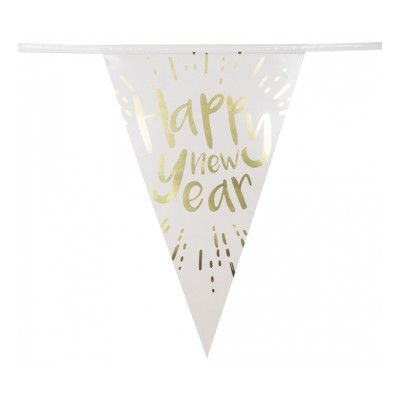 Girlang Happy New Year Guldmetallic