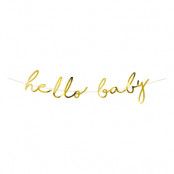 Girlang Hello Baby Guld Metallic