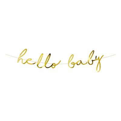 Girlang Hello Baby Guld Metallic