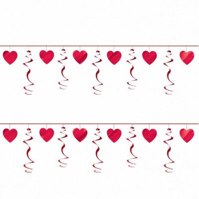 Girlang hjärtan 365 cm