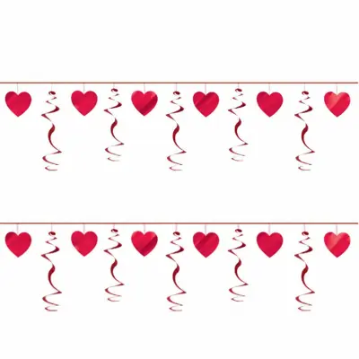 Girlang hjärtan 365 cm