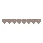 Girlang Hjärtan Grå - 300 cm