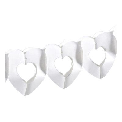 Girlang Hjärtan - Vit