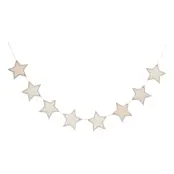 Girlang i Trä Julstjärnor