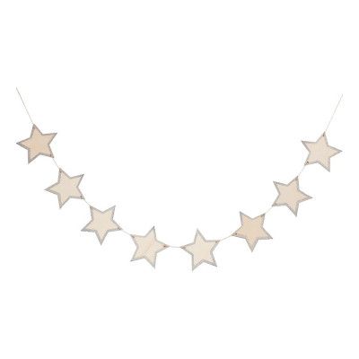 Girlang i Trä Julstjärnor