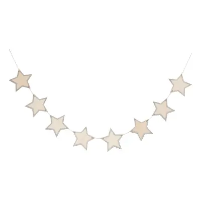 Girlang i Trä Julstjärnor