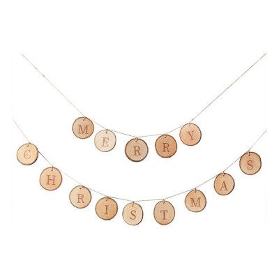 Girlang i Trä Merry Christmas