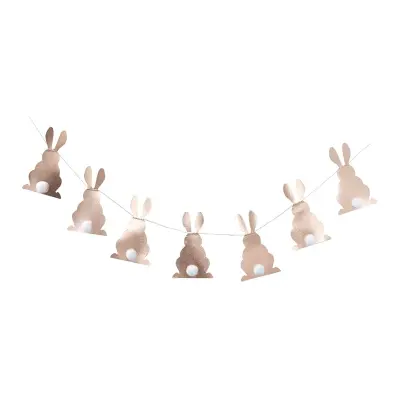 Girlang Kaniner Roséguld Metallic