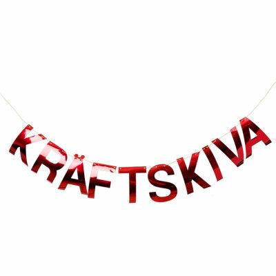 Girlang Kräftskiva Röd