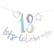 Girlang Let's Celebrate Personlig Färgskimrande