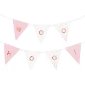 Girlang med Bokstäver Roséguld Blush