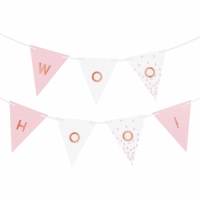 Girlang med Bokstäver Roséguld Blush