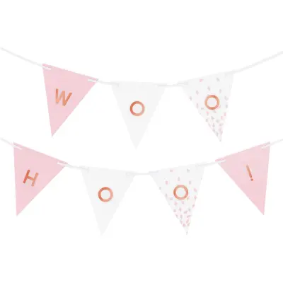 Girlang med Bokstäver Roséguld Blush
