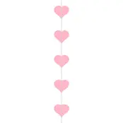 Girlang med Hjärtan Rosa