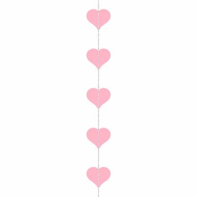 Girlang med Hjärtan Rosa