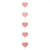 Girlang med Hjärtan Roséguld