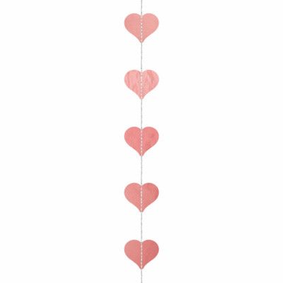 Girlang med Hjärtan Roséguld