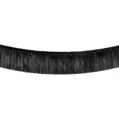 Girlang Med Långa Fransar Svart 30x300cm