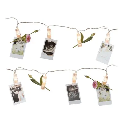 Girlang med LED Klädnypor