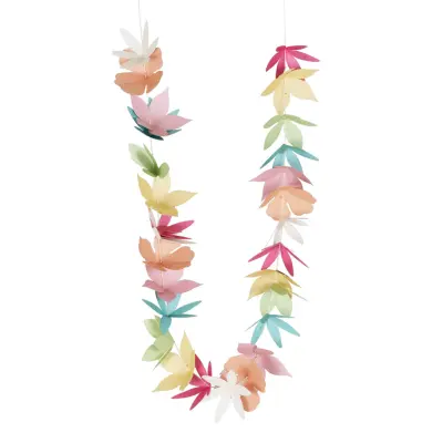 Girlang med Pappersblommor