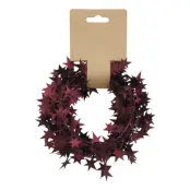 Girlang med Stjärnor Mörkröd Matt