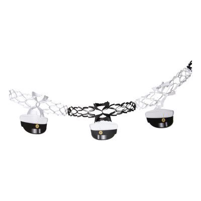 Girlang med Studentmössor Svart/Vit