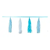 Girlang med Tassels Ljusblå