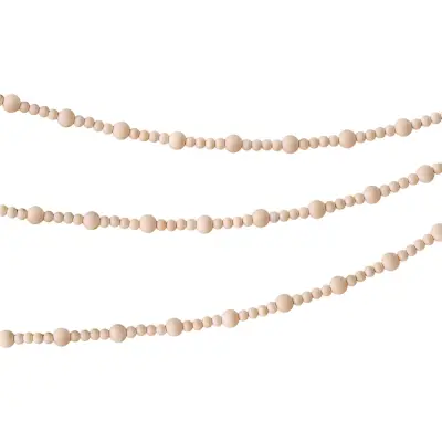 Girlang med Träpärlor