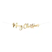 Girlang Merry Christmas DIY Guldmetallic