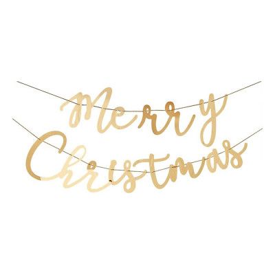 Girlang Merry Christmas Guld
