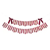 Girlang Merry Christmas Röd/Rosa