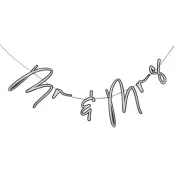 Girlang Mr & Mrs Svart/Vit