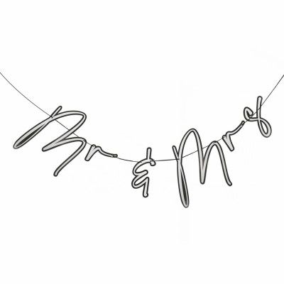 Girlang Mr & Mrs Svart/Vit