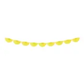 Girlang Pappersfjäder Gul - Liten