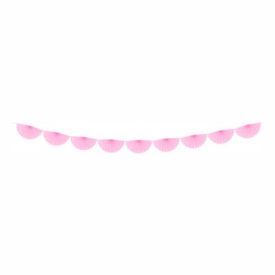 Girlang Pappersfjäder Ljusrosa - Liten