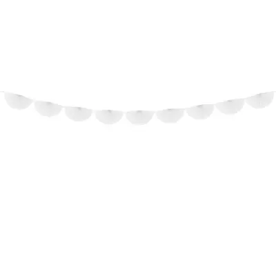 Girlang Pappersfjäder Vit - Liten