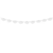 Girlang Pappersfjäder Vit - Stor