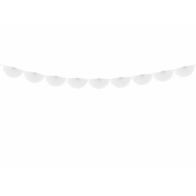 Girlang Pappersfjäder Vit - Stor