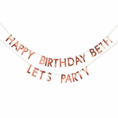 Girlang Personlig Födelsedagsbanner