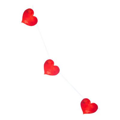 Girlang Röda Hjärtan - 600 cm