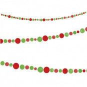 Girlang röda och gröna cirklar 274 cm