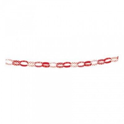 Girlang Ringar Röd/Vita