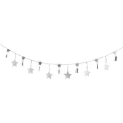 Girlang Silver med Tofsar & Stjärnor