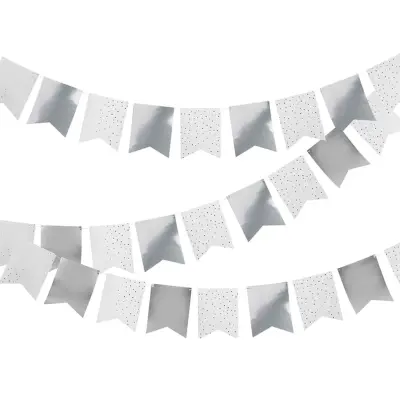 Girlang Silver/Vit Lång