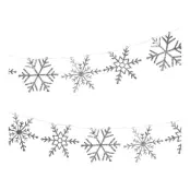 Girlang Snöflingor Silver Glitter