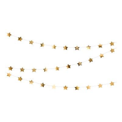 Girlang Stjärnor Guld Metallic Celebrate