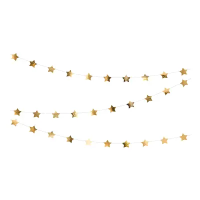 Girlang Stjärnor Guld Metallic Celebrate