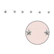 Girlang Stjärnor Silver - 120 cm