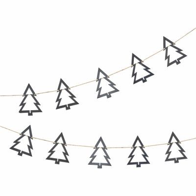 Girlang Svarta Trä Granar